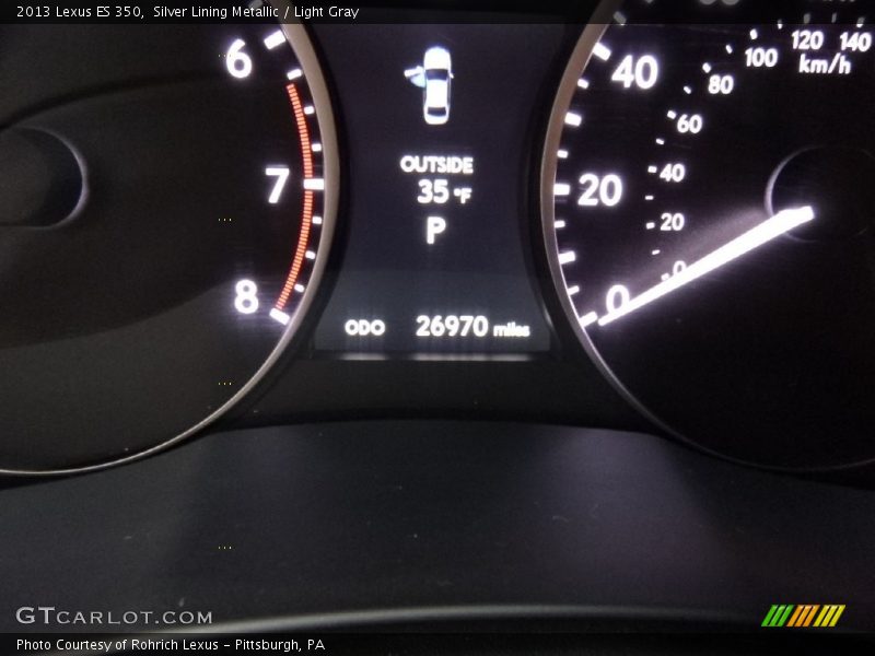 Silver Lining Metallic / Light Gray 2013 Lexus ES 350