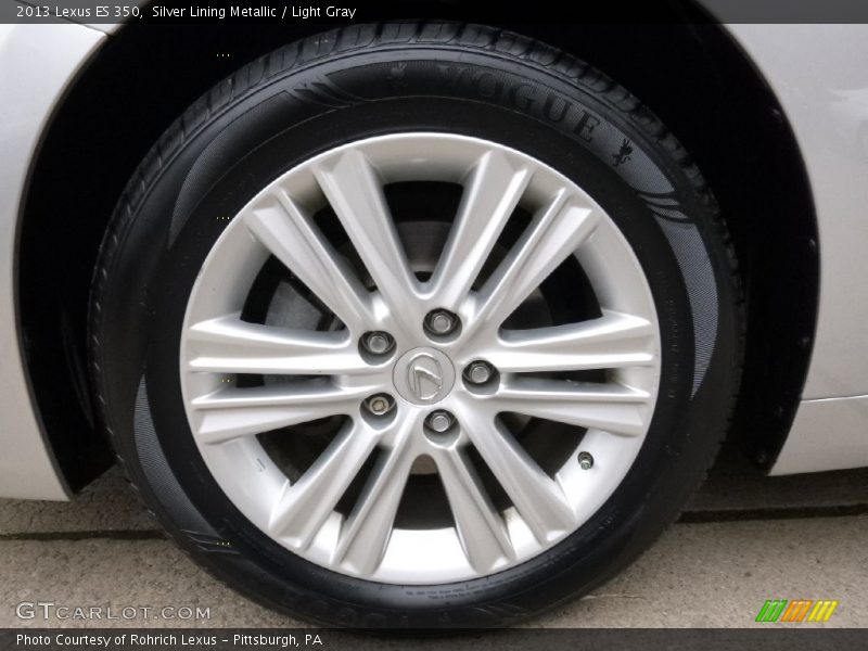 Silver Lining Metallic / Light Gray 2013 Lexus ES 350