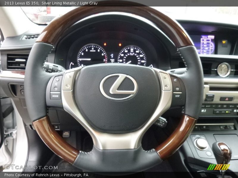 Silver Lining Metallic / Light Gray 2013 Lexus ES 350