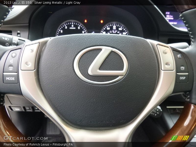 Silver Lining Metallic / Light Gray 2013 Lexus ES 350