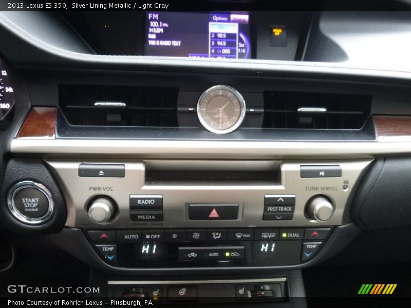 Silver Lining Metallic / Light Gray 2013 Lexus ES 350