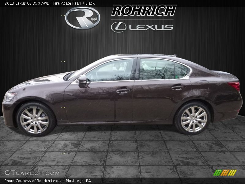 Fire Agate Pearl / Black 2013 Lexus GS 350 AWD
