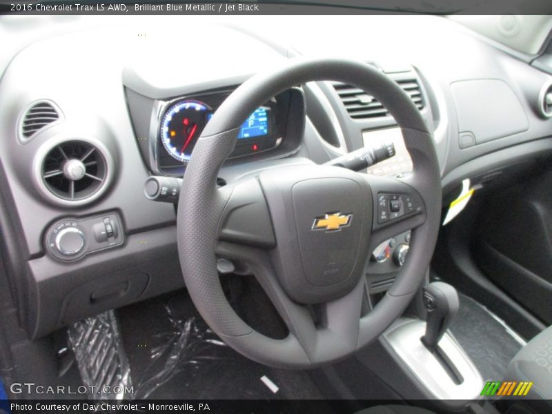 Brilliant Blue Metallic / Jet Black 2016 Chevrolet Trax LS AWD