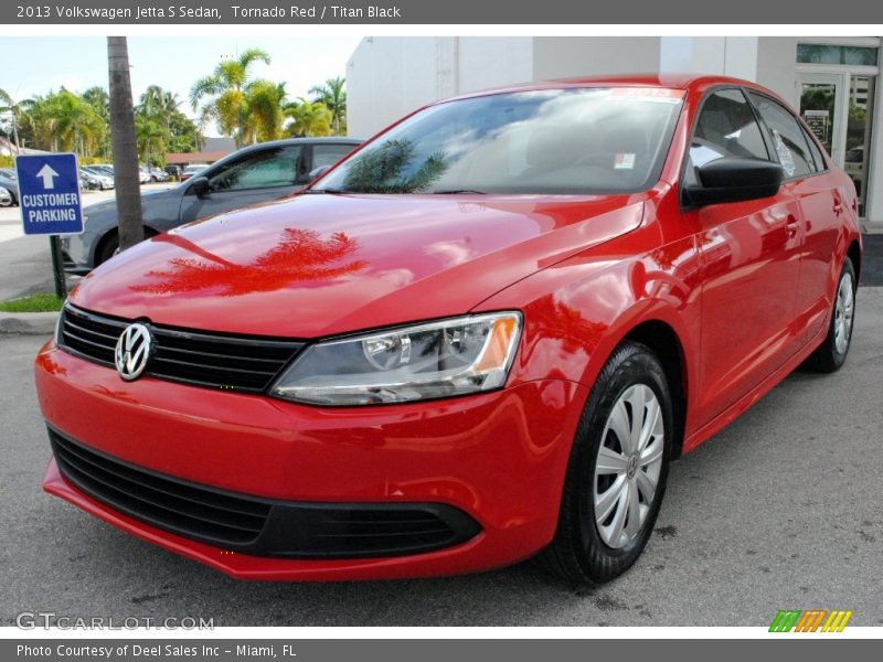 Tornado Red / Titan Black 2013 Volkswagen Jetta S Sedan