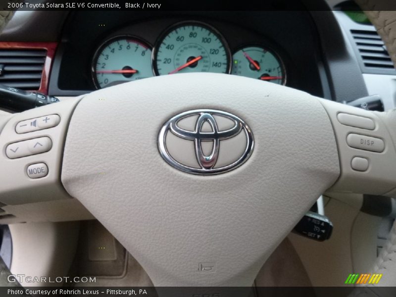 Black / Ivory 2006 Toyota Solara SLE V6 Convertible