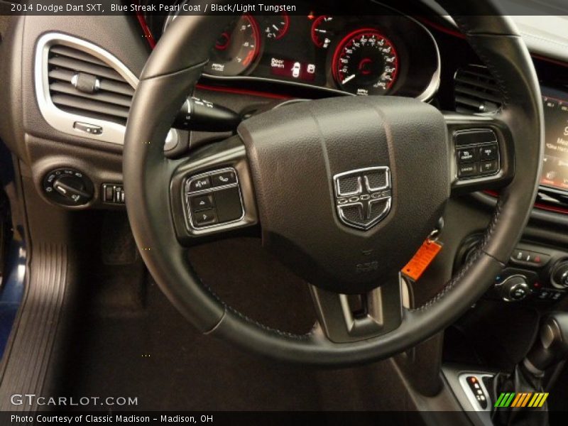 Blue Streak Pearl Coat / Black/Light Tungsten 2014 Dodge Dart SXT