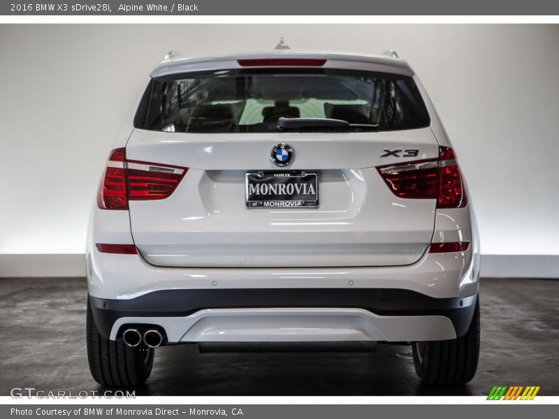 Alpine White / Black 2016 BMW X3 sDrive28i