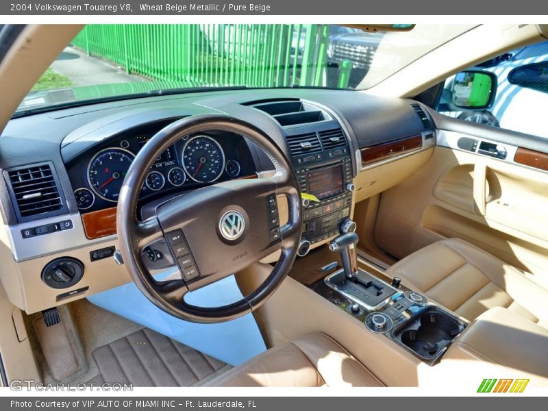Wheat Beige Metallic / Pure Beige 2004 Volkswagen Touareg V8