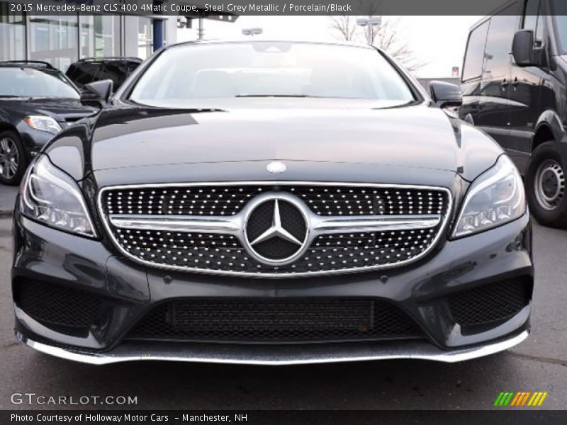 Steel Grey Metallic / Porcelain/Black 2015 Mercedes-Benz CLS 400 4Matic Coupe
