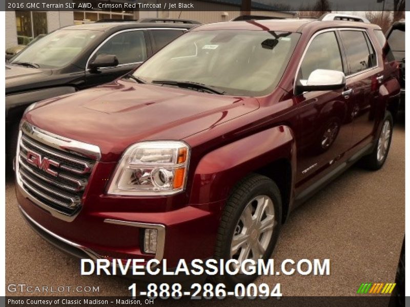 Crimson Red Tintcoat / Jet Black 2016 GMC Terrain SLT AWD