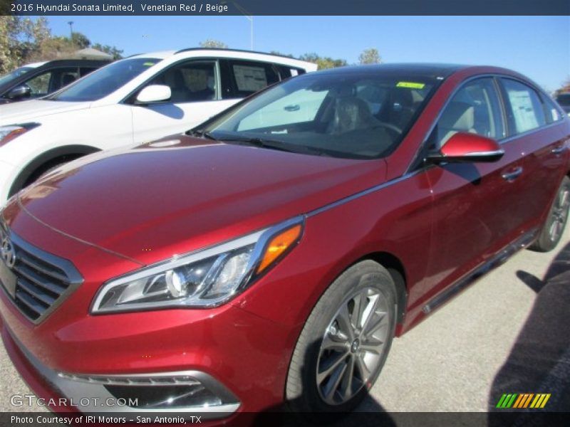 Venetian Red / Beige 2016 Hyundai Sonata Limited