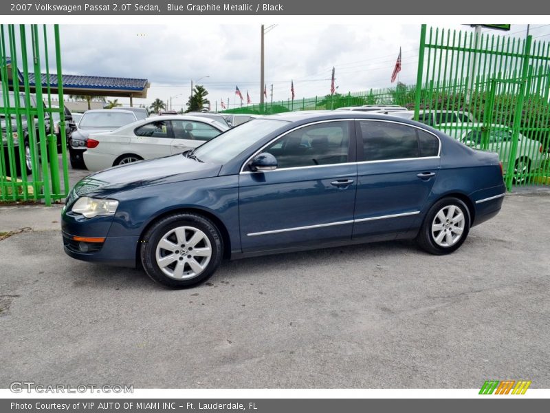 Blue Graphite Metallic / Black 2007 Volkswagen Passat 2.0T Sedan