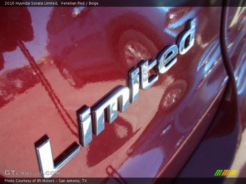 Venetian Red / Beige 2016 Hyundai Sonata Limited