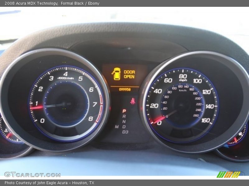 Formal Black / Ebony 2008 Acura MDX Technology