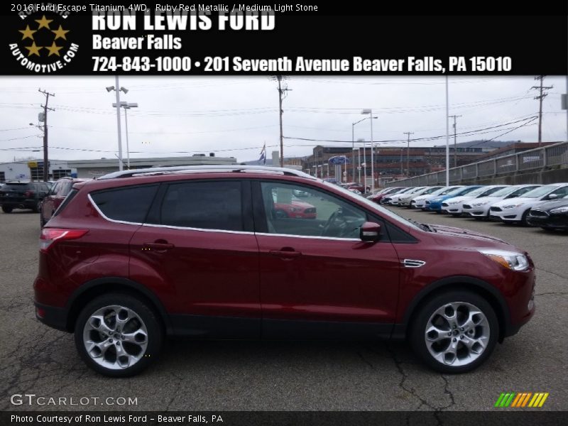 Ruby Red Metallic / Medium Light Stone 2016 Ford Escape Titanium 4WD