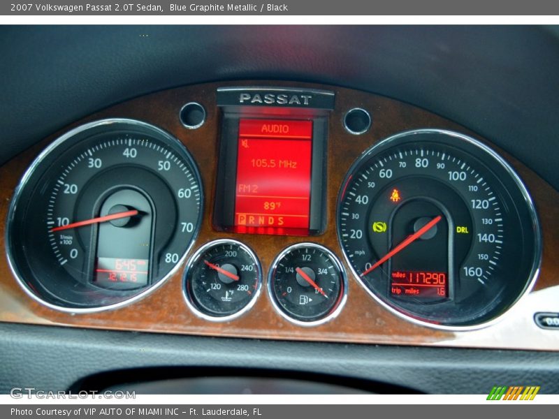 Blue Graphite Metallic / Black 2007 Volkswagen Passat 2.0T Sedan