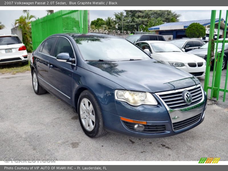 Blue Graphite Metallic / Black 2007 Volkswagen Passat 2.0T Sedan