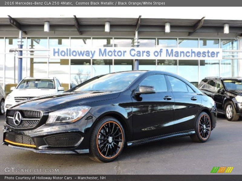 Cosmos Black Metallic / Black Orange/White Stripes 2016 Mercedes-Benz CLA 250 4Matic