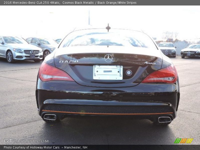 Cosmos Black Metallic / Black Orange/White Stripes 2016 Mercedes-Benz CLA 250 4Matic