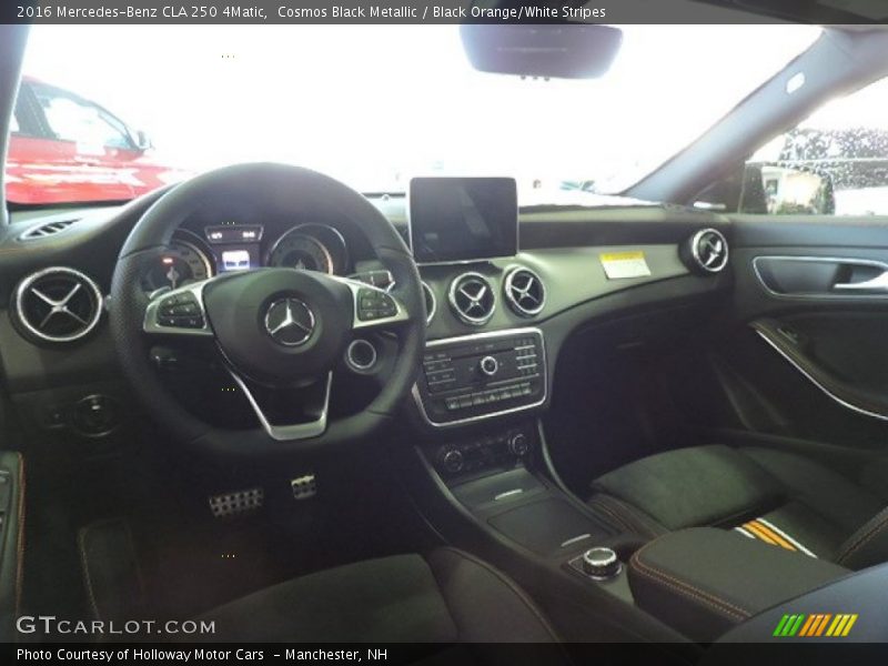 Cosmos Black Metallic / Black Orange/White Stripes 2016 Mercedes-Benz CLA 250 4Matic