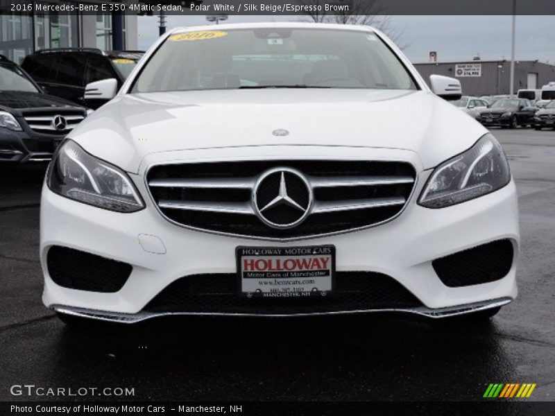 Polar White / Silk Beige/Espresso Brown 2016 Mercedes-Benz E 350 4Matic Sedan