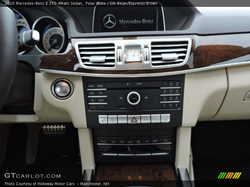 Polar White / Silk Beige/Espresso Brown 2016 Mercedes-Benz E 350 4Matic Sedan