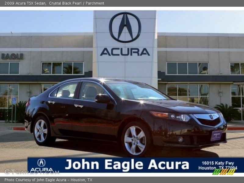 Crystal Black Pearl / Parchment 2009 Acura TSX Sedan