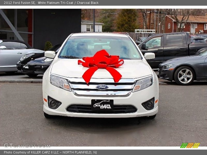 White Platinum Tri-Coat / Charcoal Black 2012 Ford Fusion SE