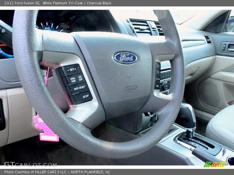 White Platinum Tri-Coat / Charcoal Black 2012 Ford Fusion SE