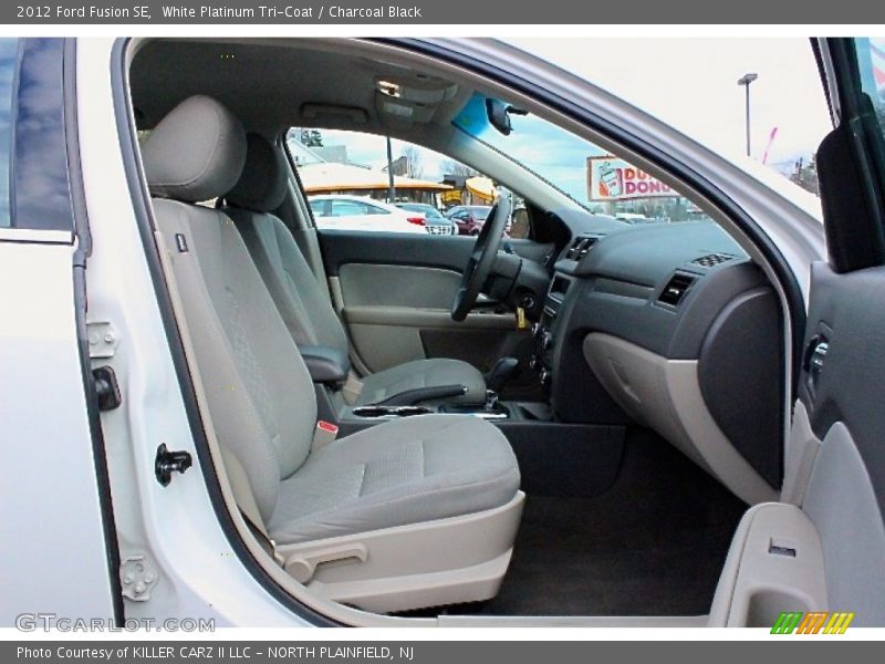 White Platinum Tri-Coat / Charcoal Black 2012 Ford Fusion SE