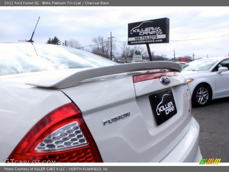 White Platinum Tri-Coat / Charcoal Black 2012 Ford Fusion SE