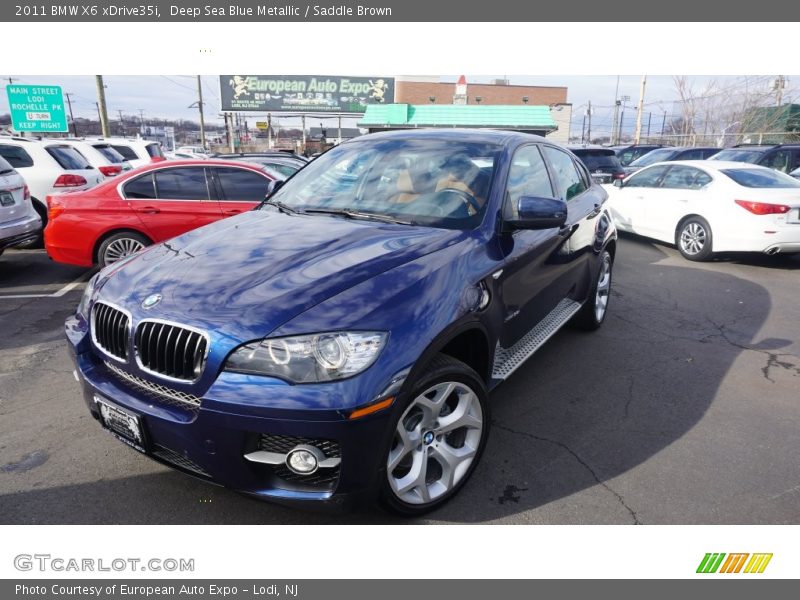 Deep Sea Blue Metallic / Saddle Brown 2011 BMW X6 xDrive35i