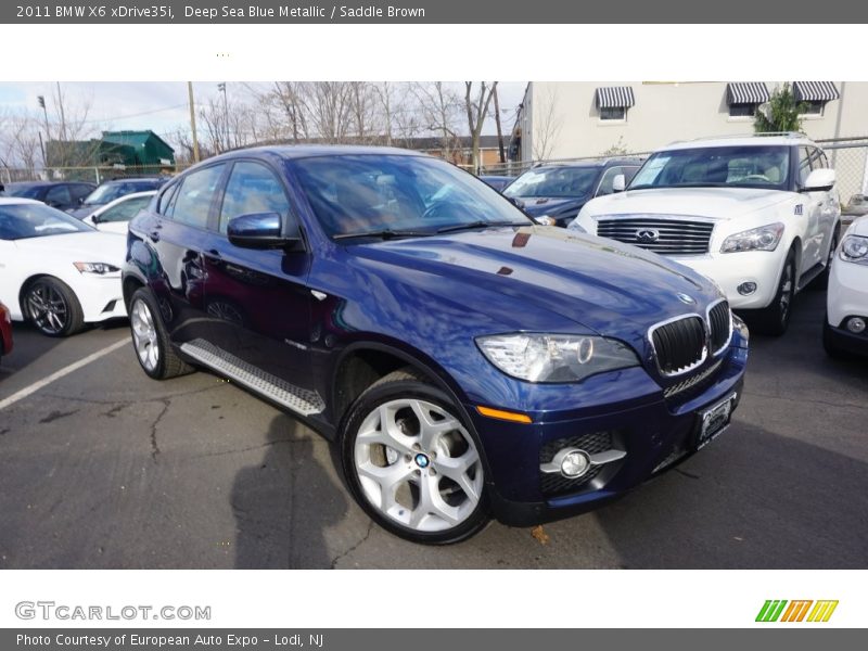 Deep Sea Blue Metallic / Saddle Brown 2011 BMW X6 xDrive35i