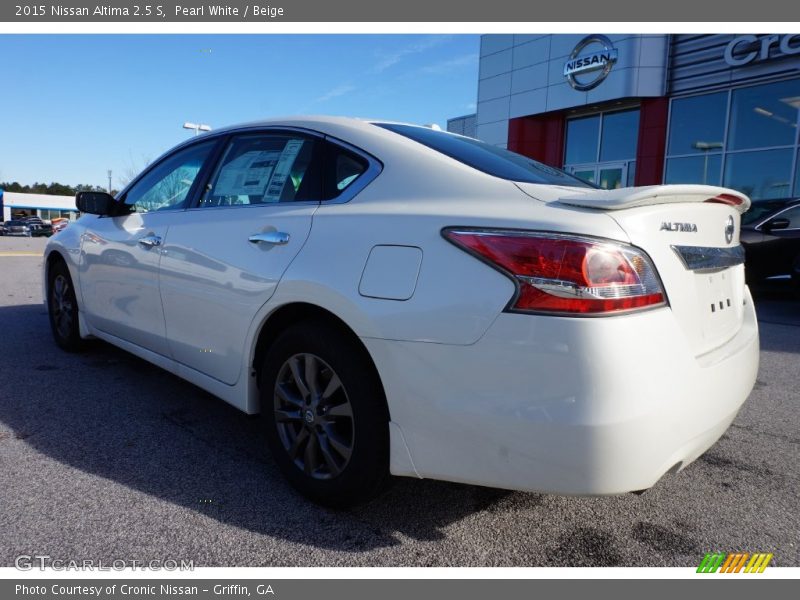 Pearl White / Beige 2015 Nissan Altima 2.5 S