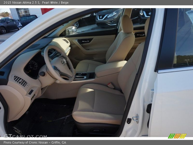 Pearl White / Beige 2015 Nissan Altima 2.5 S
