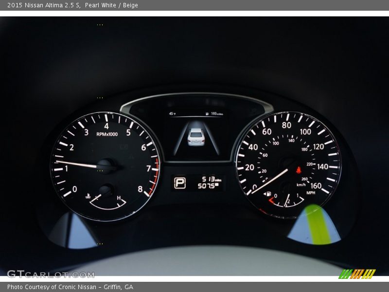 Pearl White / Beige 2015 Nissan Altima 2.5 S