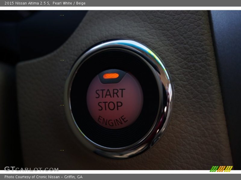 Pearl White / Beige 2015 Nissan Altima 2.5 S