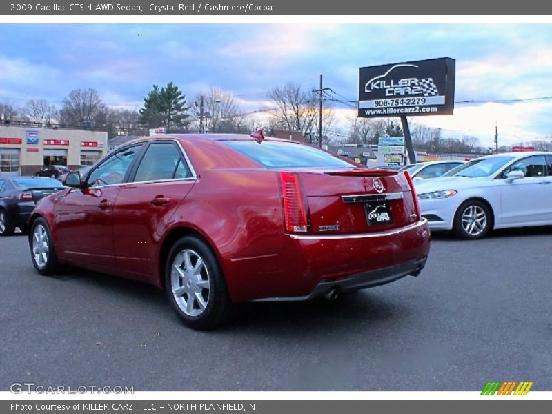 Crystal Red / Cashmere/Cocoa 2009 Cadillac CTS 4 AWD Sedan