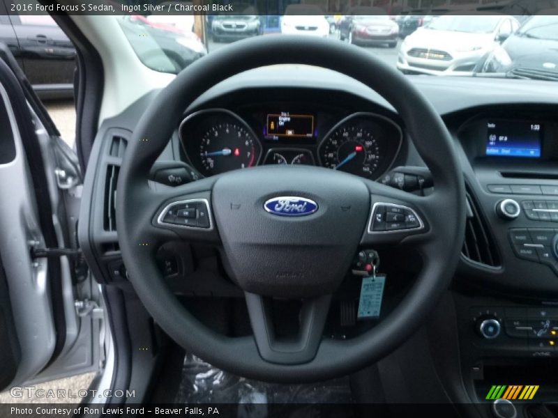 Ingot Silver / Charcoal Black 2016 Ford Focus S Sedan