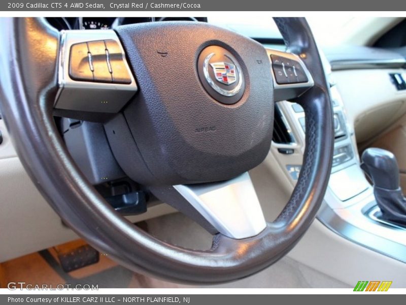 Crystal Red / Cashmere/Cocoa 2009 Cadillac CTS 4 AWD Sedan