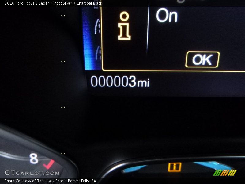 Ingot Silver / Charcoal Black 2016 Ford Focus S Sedan