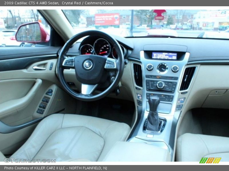 Crystal Red / Cashmere/Cocoa 2009 Cadillac CTS 4 AWD Sedan