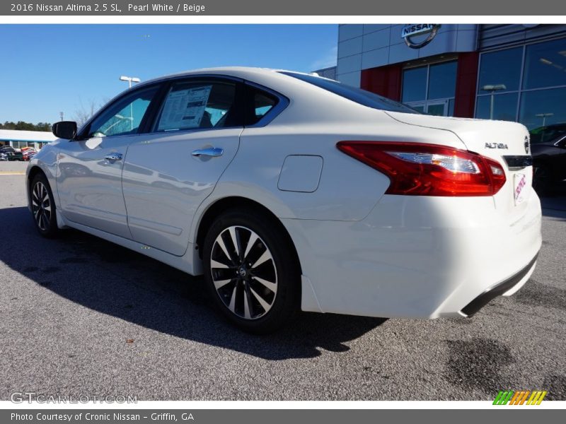 Pearl White / Beige 2016 Nissan Altima 2.5 SL