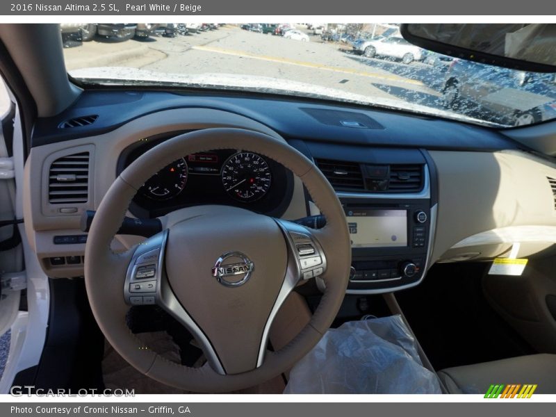 Pearl White / Beige 2016 Nissan Altima 2.5 SL