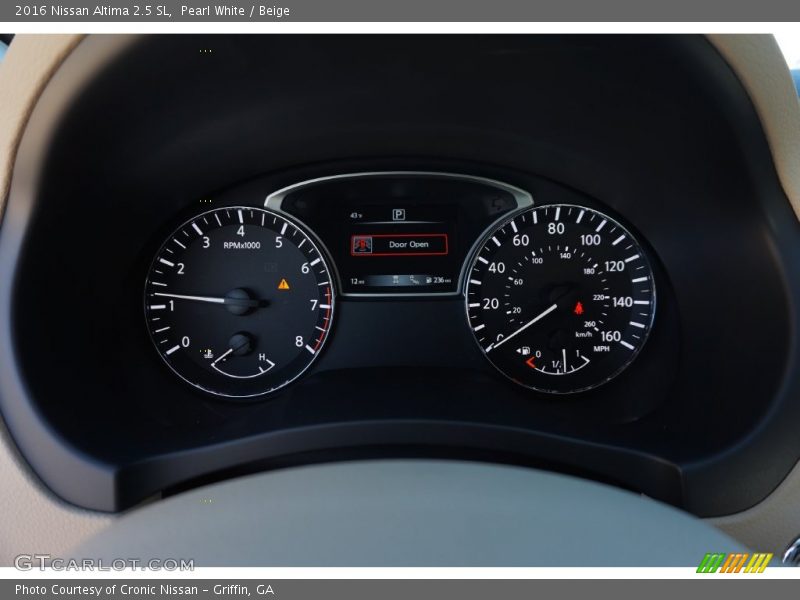 Pearl White / Beige 2016 Nissan Altima 2.5 SL