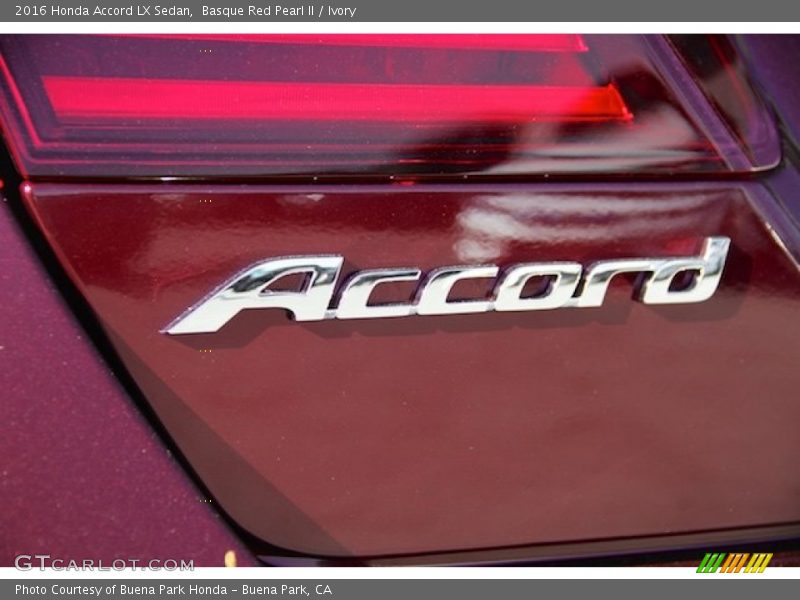 Basque Red Pearl II / Ivory 2016 Honda Accord LX Sedan