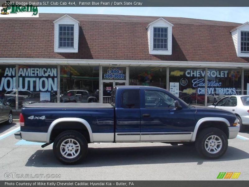 Patriot Blue Pearl / Dark Slate Gray 2003 Dodge Dakota SLT Club Cab 4x4