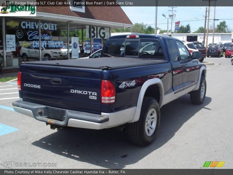 Patriot Blue Pearl / Dark Slate Gray 2003 Dodge Dakota SLT Club Cab 4x4