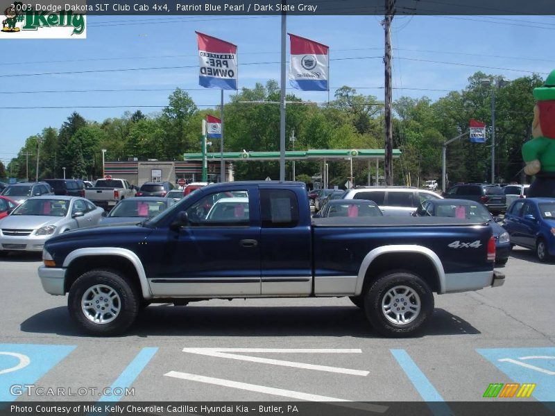 Patriot Blue Pearl / Dark Slate Gray 2003 Dodge Dakota SLT Club Cab 4x4