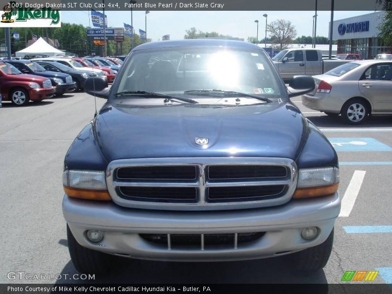 Patriot Blue Pearl / Dark Slate Gray 2003 Dodge Dakota SLT Club Cab 4x4